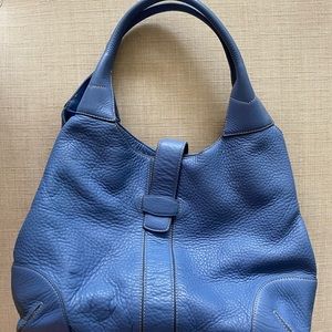 Blue leather Ann Taylor hobo bag